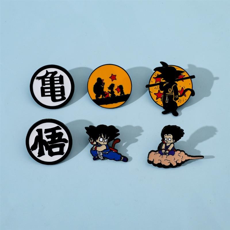 日漫卡通七龙珠系列徽章筋斗云孙悟空合金滴油胸针配饰品别针装饰