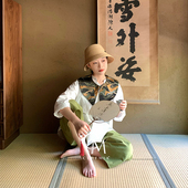 小鹿弥雅翠鸾阁姹紫嫣红原创国风新中式 色织提花珠扣云肩