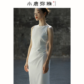 CERFMIA小鹿弥雅蒂芙妮白色复古气质法式 吊带连衣裙订婚领证轻纱