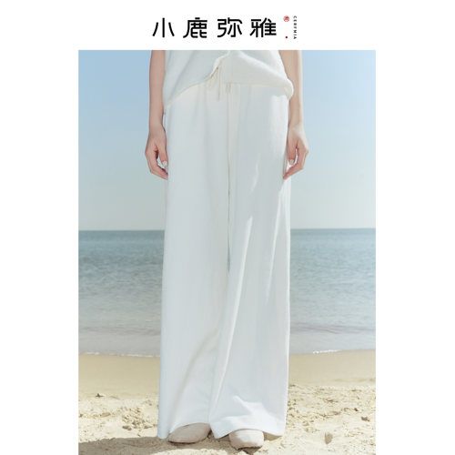 小鹿弥雅《观自在》系列秋冬bi备百搭羊毛阔腿长裤秋冬