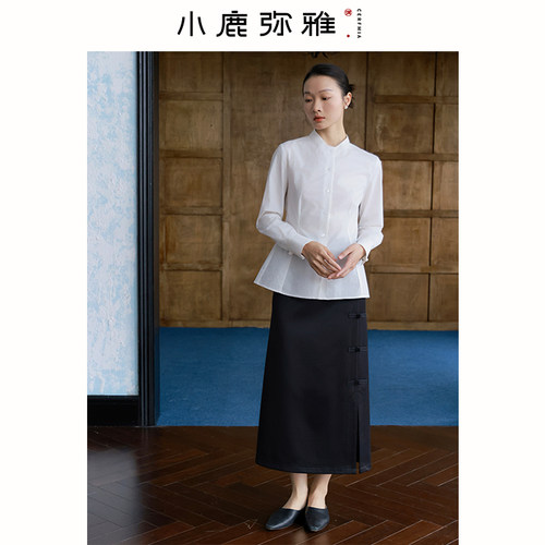 小鹿弥雅长裙A字型新中式