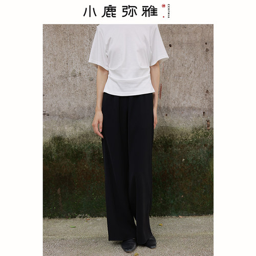 松紧腰通勤MIA长裤口袋两色