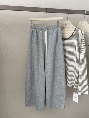 HXL63666春夏新小个子松紧腰抽绳镰刀休闲裤女韩版宽松显瘦弯刀裤