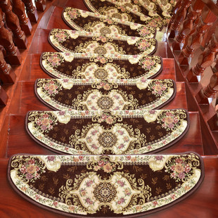 加厚楼梯垫实木旋转踏步垫地垫防滑垫免胶自粘椭圆地毯可定制裁剪