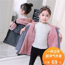 加厚毛毛衣 洋气冬装 奇迹熊儿童派克服秋装 仿皮草外套女童2019新款
