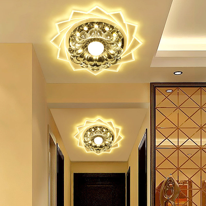 过道灯 走廊灯玄关灯创意吸顶灯客厅led射灯水晶灯走道入户灯阳台