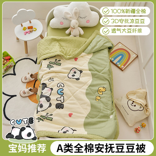 纯棉可机洗儿童被单双人空调被