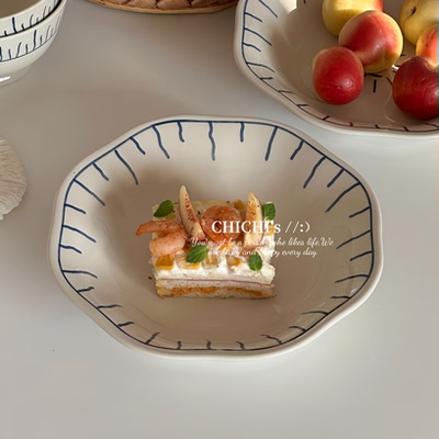 网红同款日式简约陶瓷盘子