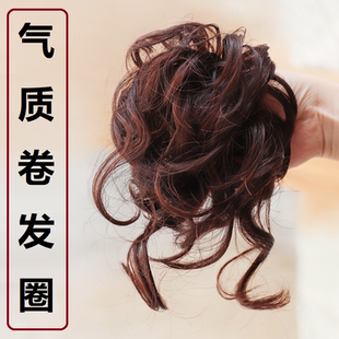 气质长须卷发圈假发发圈皮筋旗袍古风丸子头自然蓬松头发增加发型