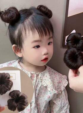 宝宝可爱仿真花苞丸子头发夹