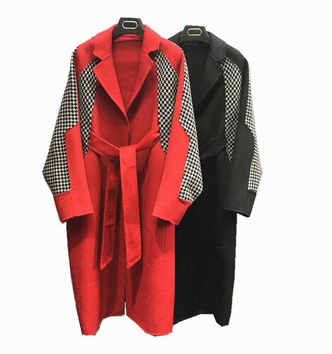 高端大气手工双面羊绒大衣裁剪纸板牛皮纸1:1服装图纸纸样DY528