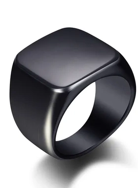 男女光面简约戒指可印玫瑰金Logo简约不锈钢钛钢18MM