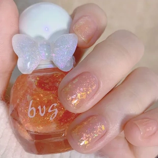 钻可撕拉免烤指甲油美甲bvg持久护甲油小菱水性新手套装