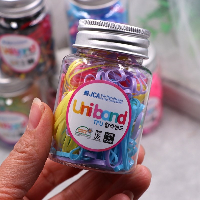 韩国UNIBAND皮筋发饰品女童扎头发橡皮筋发圈宝宝不伤发发绳罐装,童装/婴儿装/亲子装,发饰,淘宝优惠券,粉丝福利购,淘宝优惠卷