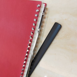 配件 可拆卸金属抽拉活页夹子20\26\30孔A5 B5A4笔记本软皮面封皮