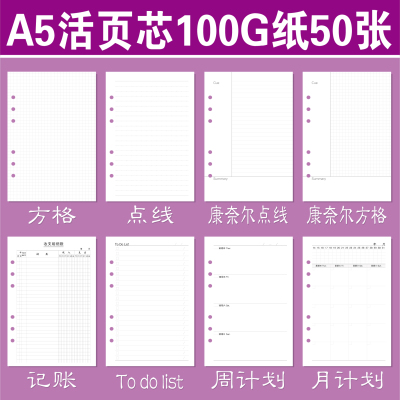 A5活页本替换芯100g高级纸张
