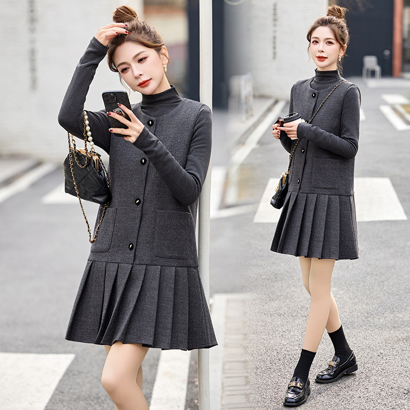 小香风连衣裙套装2025新款女春季穿搭一整套高级感背心裙两件套潮,女装/女士精品,时尚套装,淘宝优惠券,粉丝福利购,淘宝优惠卷