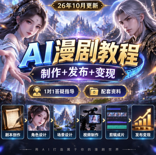 2026ai漫剧短视频生成与制作教程seedance2系统课程从入门到精通