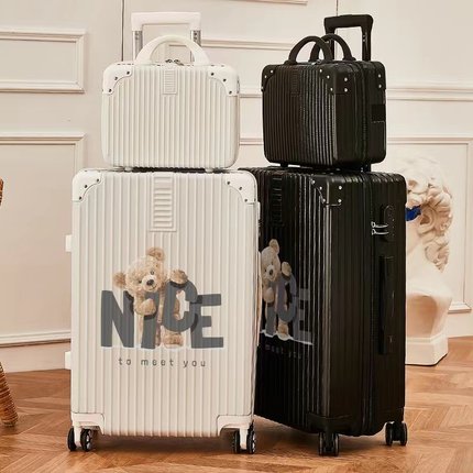 2025新款男女学生卡通静音旅行行李箱铝框加厚结实耐用拉杆登机箱