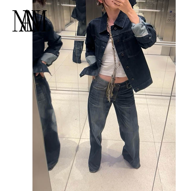 现货正确版复古深蓝牛仔裤