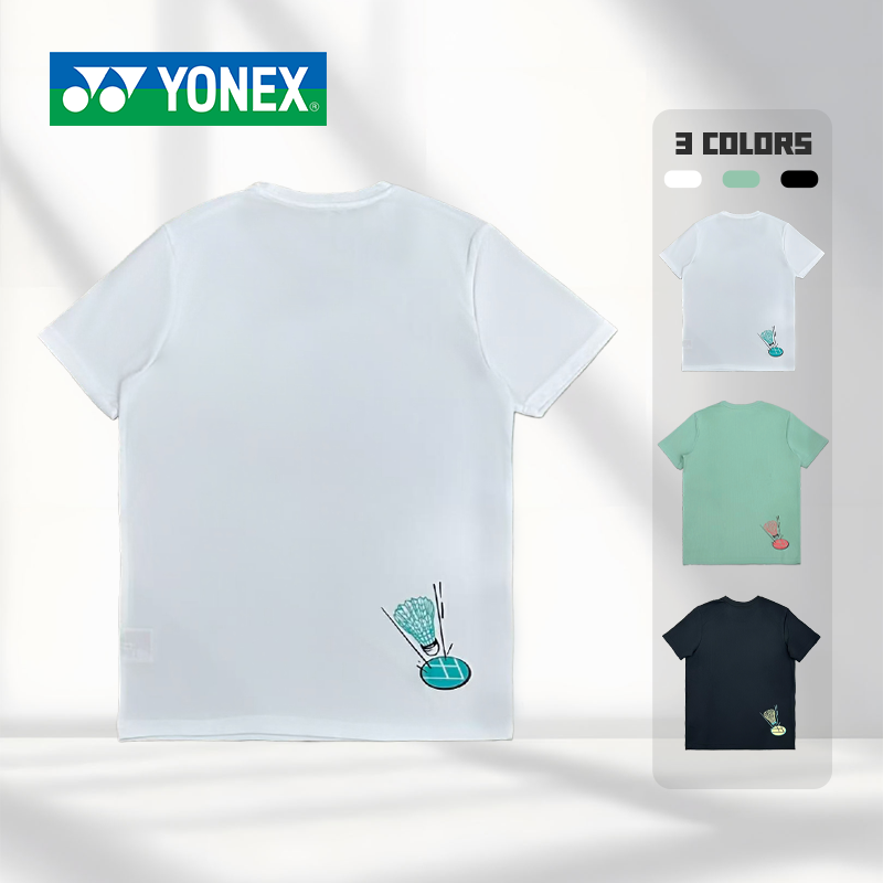 YONEX/尤尼克斯羽毛球服后背羽毛球文化衫运动速干透气T恤-3054