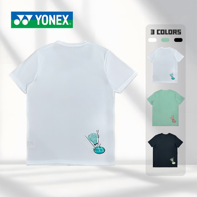 YONEX/尤尼克斯羽毛球服后背羽毛球文化衫运动速干透气T恤-3054