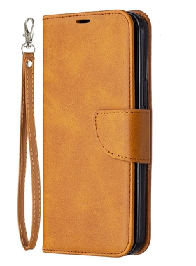 纯色羊仔纹适用iphone17proamx/air/16e/14plus/13/11/12简约苹果15pro翻盖手机壳xr/xs电话套678插卡皮套min