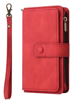 15卡拉链适用iPhone17pomax/air/15plus/13/14/12苹果16e翻盖手机壳XR/XS多功能保护皮套78防摔电话壳se2/se3