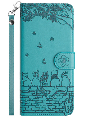 围墙猫适用Galaxy S26+/S25ultra三星翻盖手机壳S24/S23/S22u/S20FE/S25edge/S24plus/S21防摔插卡保护皮套