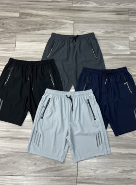 怕热苾入！冰丝凉感空调裤！夏季男士运动休闲速干短裤弹力五分裤