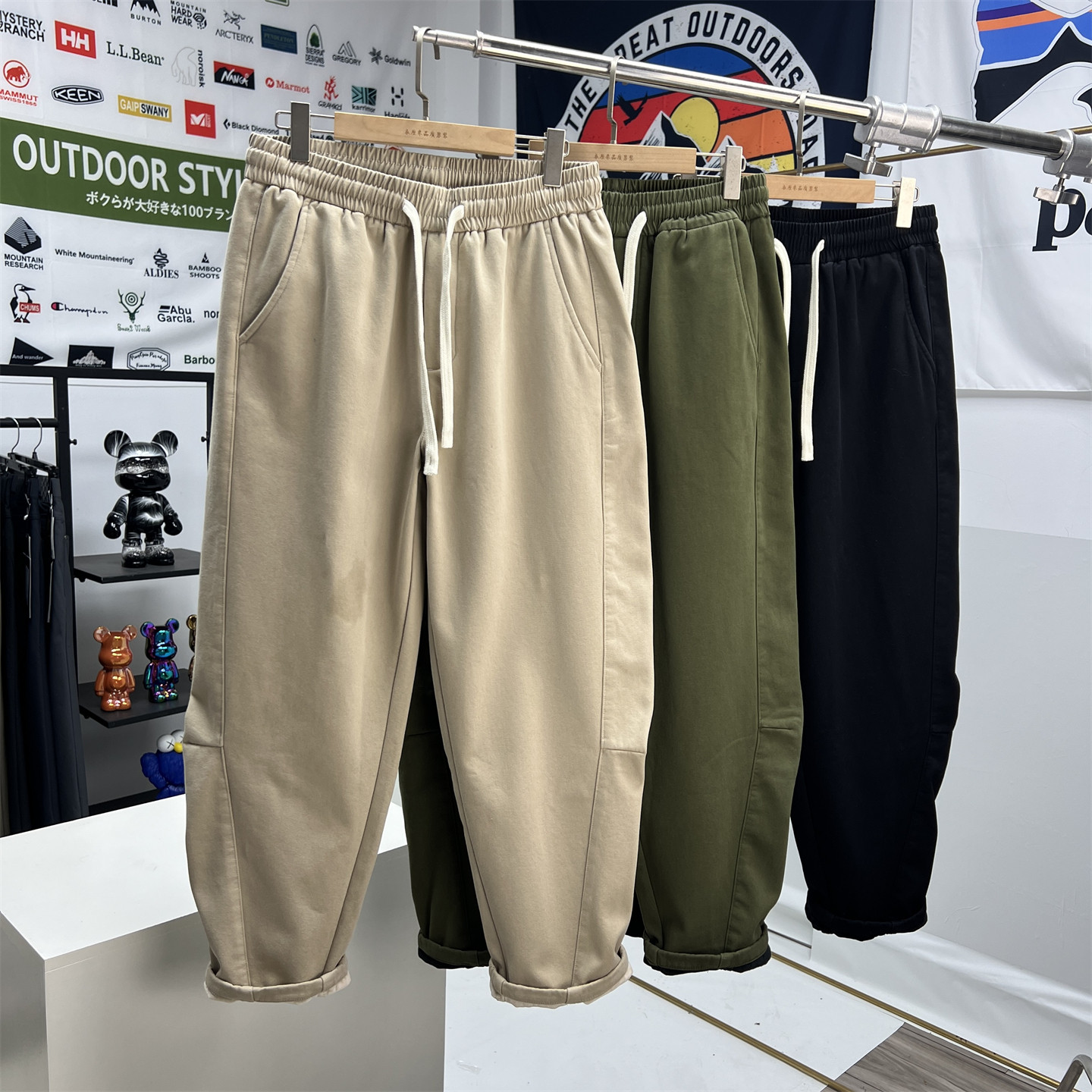 外贸男装！美式工装裤！秋冬加绒加厚全棉休闲裤宽松百搭弯刀裤潮,男装,时尚工装裤,淘宝优惠券,粉丝福利购,淘宝优惠卷