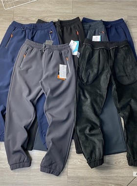 线下300+ODM公司单！秋冬防风防水加绒软壳裤休闲裤男卫裤运动裤