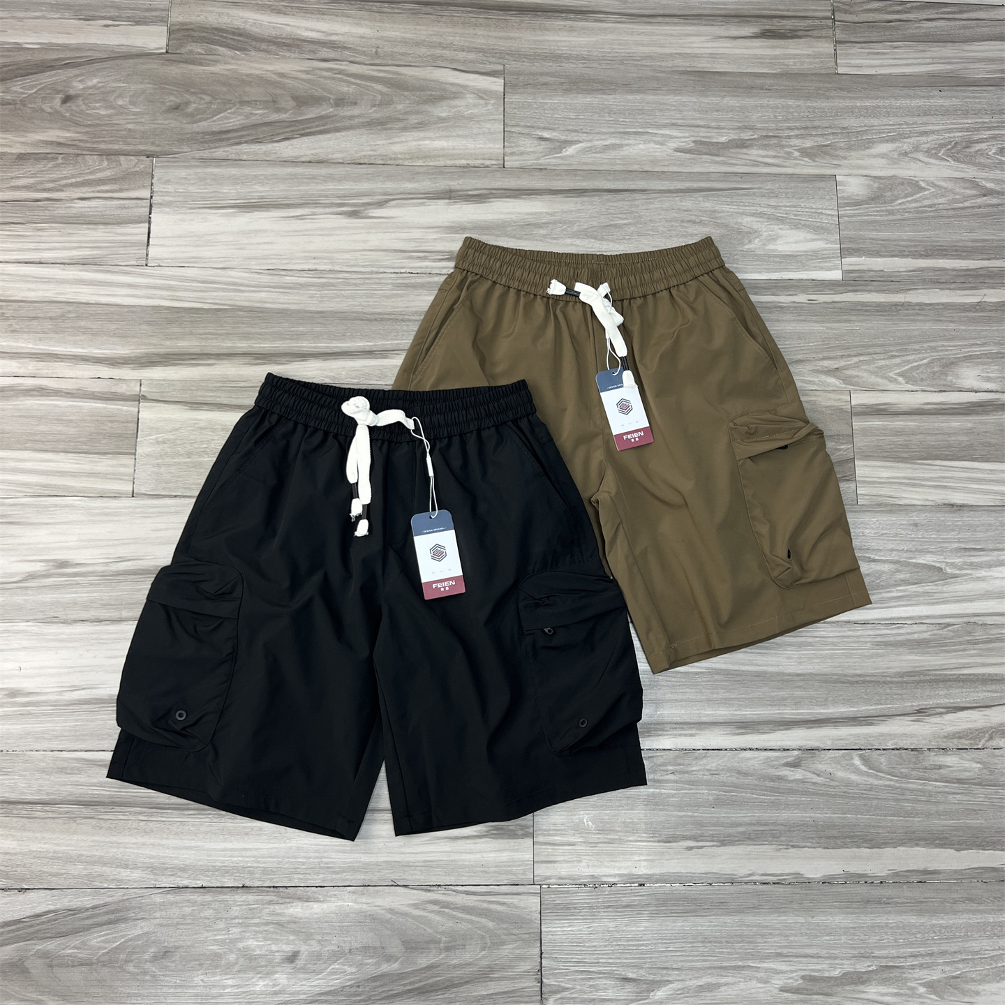 户外山系工装机能格纹肌理耐磨防撕裂速干防泼水男士宽松休闲短裤,男装,短裤,淘宝优惠券,粉丝福利购,淘宝优惠卷