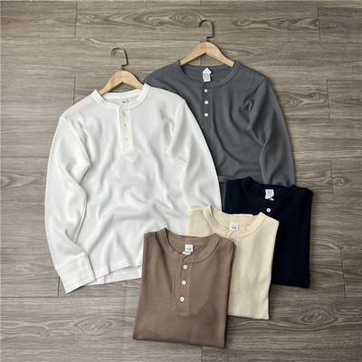秋季亨利领长袖T恤打底衫