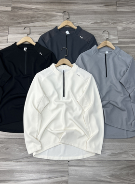 线下1300+！华夫格机能立领半拉链运动卫衣春秋时尚休闲长袖T恤男