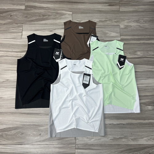 全身无痕压胶工艺！网眼肌理冲孔透气户外健身越野跑冰丝速干背心