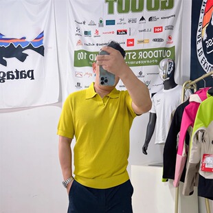 高端客户专属 儒雅气质舒适透气针织短袖POLO衫商务休闲海鸥领T恤