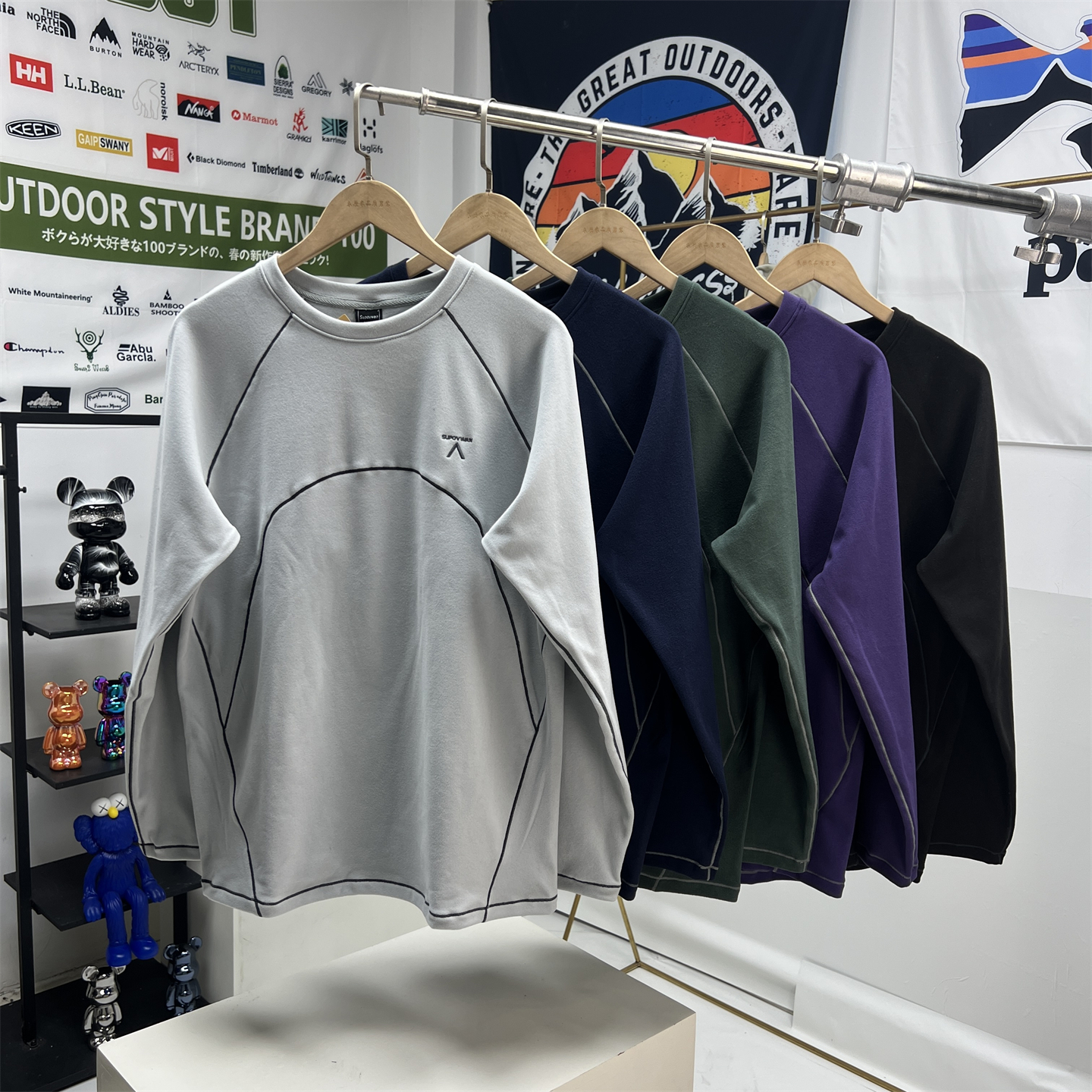 山系户外双面发热德绒保暖抓绒衣