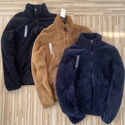 外贸男装ykk拉链开衫蓬松居家