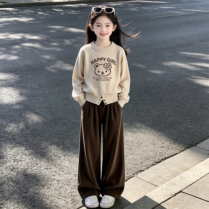 女童秋套装2026新款小女孩洋气穿搭儿童秋季青少年时尚童装两件套