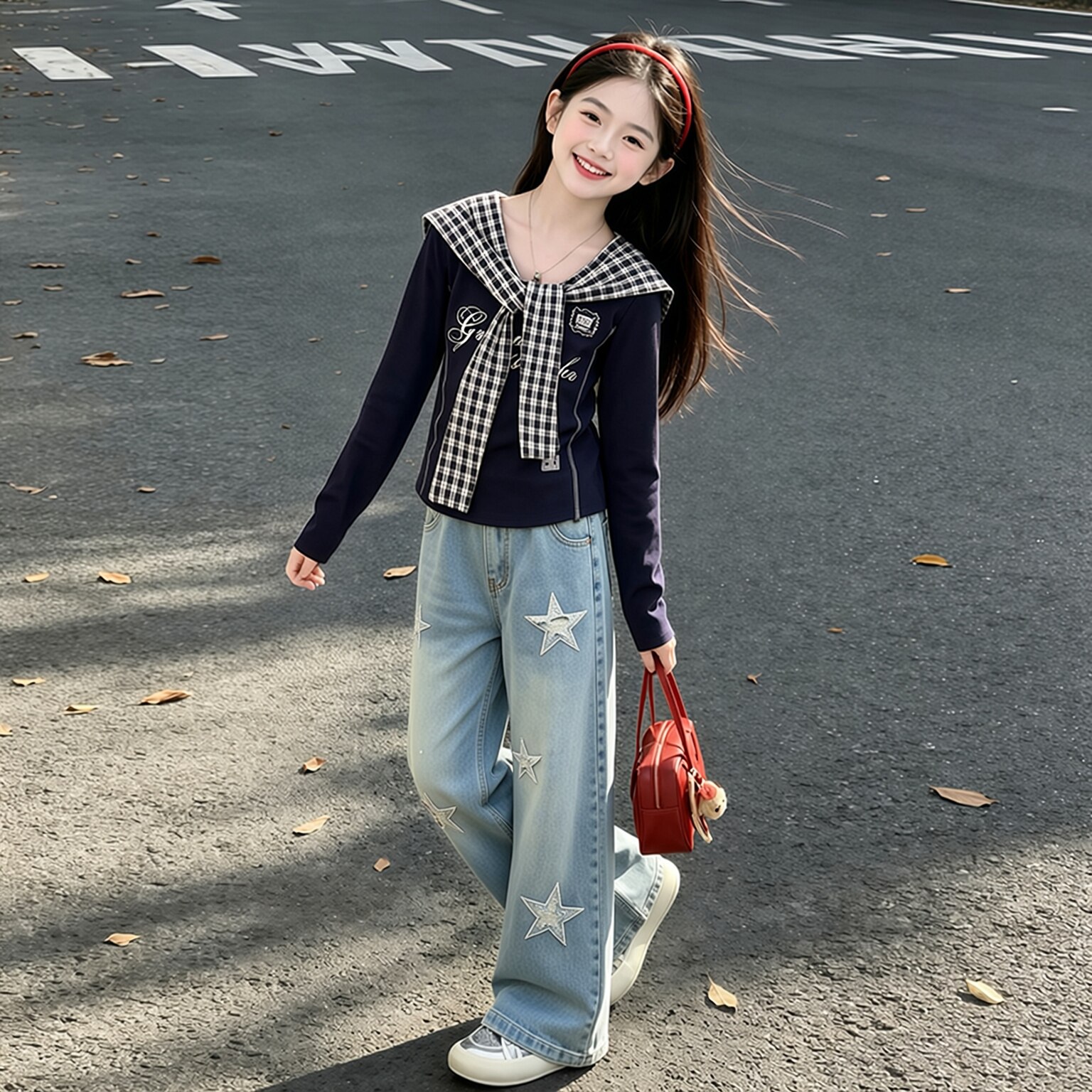 女童秋装套装2026新款洋气儿童春秋超好看上衣大童秋季运动两件套