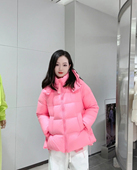 超柔休闲宽松连帽保暖中长款 2025冬新款 时尚 羽绒服面包服女