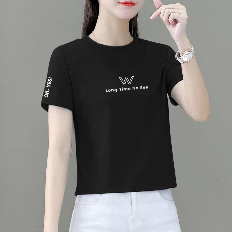 纯棉小个子高腰短款短袖T恤女打底衫夏季新款韩版宽松显瘦上衣潮
