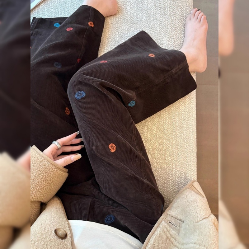 25年加绒加厚百搭显瘦高腰直筒裤