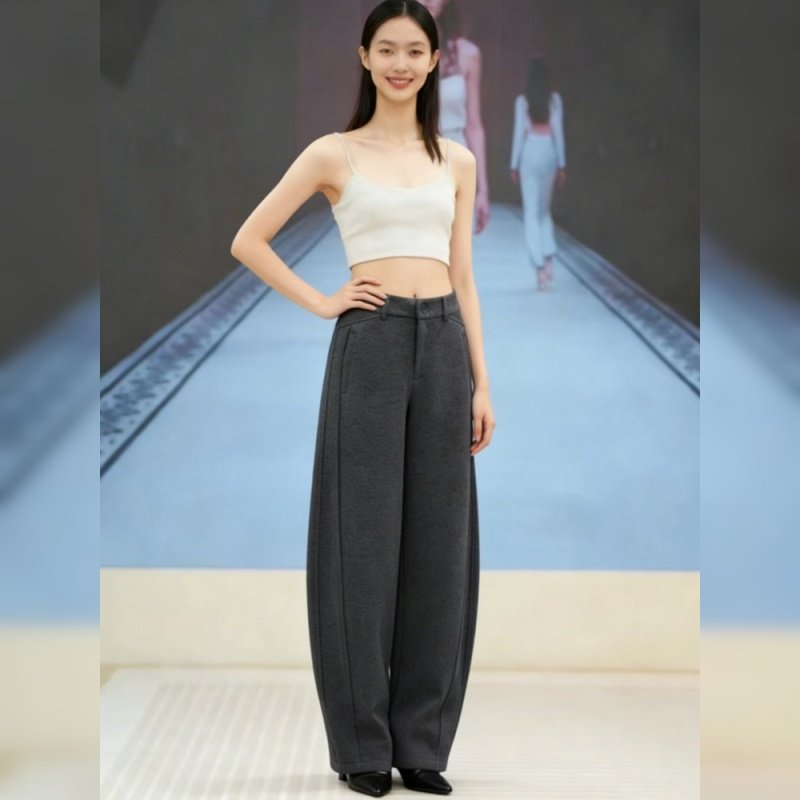 黑灰色休闲裤子女春秋季加厚镰刀裤2026新款香蕉长裤阔腿运动裤子,女装/女士精品,休闲裤,淘宝优惠券,粉丝福利购,淘宝优惠卷