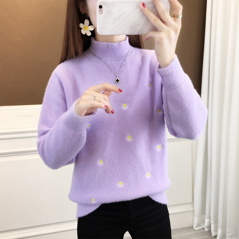 韩版宽松黄金貂柔软舒适毛衣