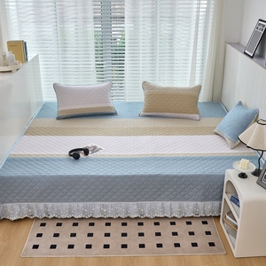 定做高端榻榻米纯棉床盖 全棉防滑四季通用夹棉加厚 大炕专用床单