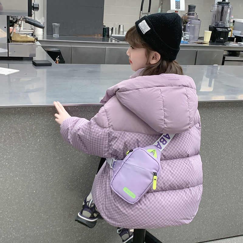 女童棉服冬装时髦羽绒棉袄外套