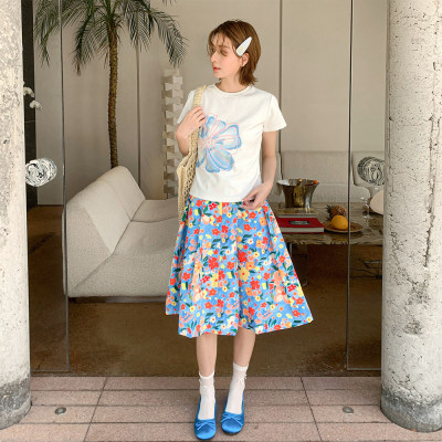 BESOR原创满印花卉蓝色