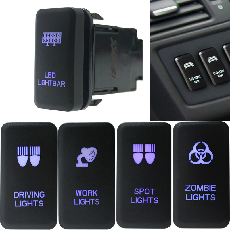 丰田通用开关带线led灯防水按键雾灯示宽灯日行车灯霸道改装开关